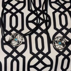 Silver and Turquoise Dreamcatcher Bracelets